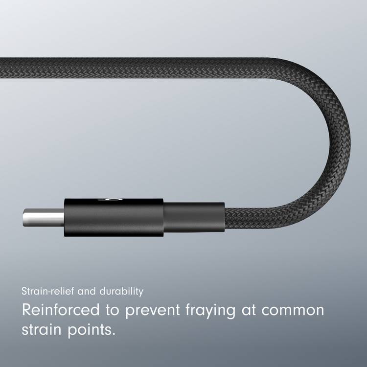 Beats 1.5m woven USB-C cable in Bolt Black, imported from the UK
