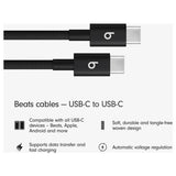 Beats 1.5m woven USB-C to USB-C cable in Bolt Black, UK version