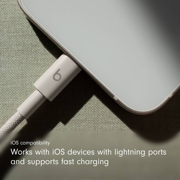 Beats woven USB-C to Lightning cable 1.5m Surge Stone British brand