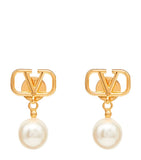 Valentino Garavani faux pearl VLogo earrings, imported from the UK