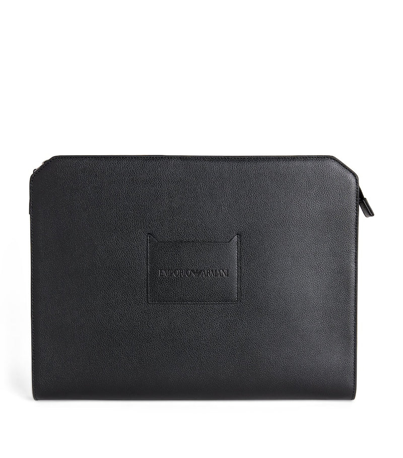 Emporio Armani leather portfolio pouch, UK version