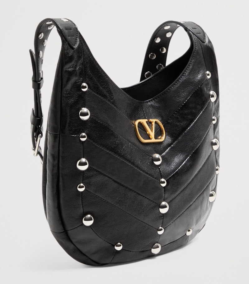 Valentino Garavani small leather Hoboho shoulder bag, imported from the UK