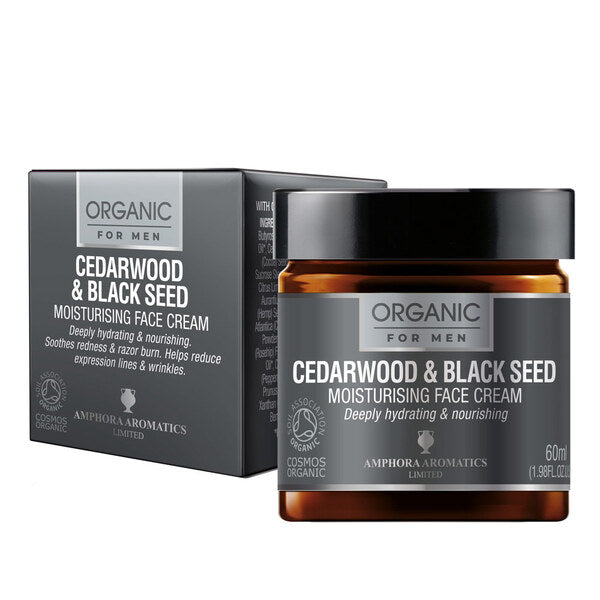Amphora Aromatics Cedarwood Face Moisturiser 60ml - British product