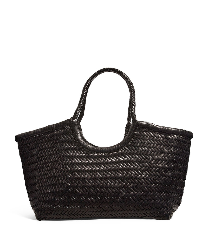 Dragon Diffusion large leather woven Nantucket tote bag (British brand)