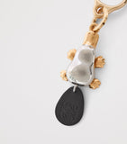 LOEWE brass and leather platypus keyring, imported from the UK
