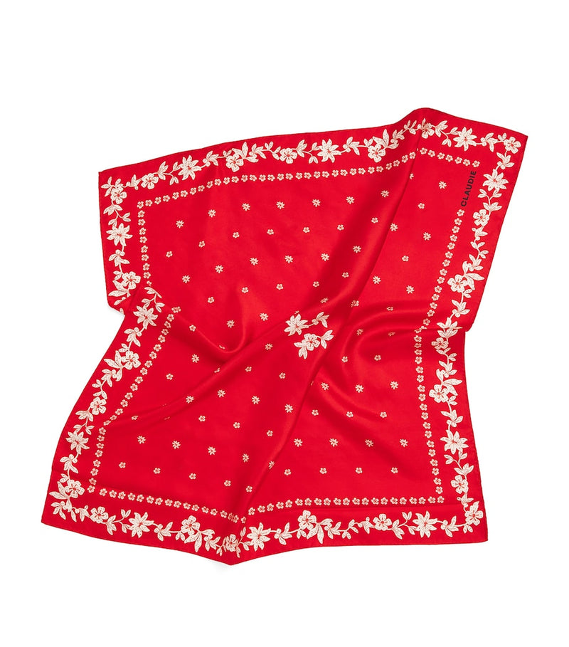 Claudie Pierlot silk printed square scarf 65cm, imported from the UK