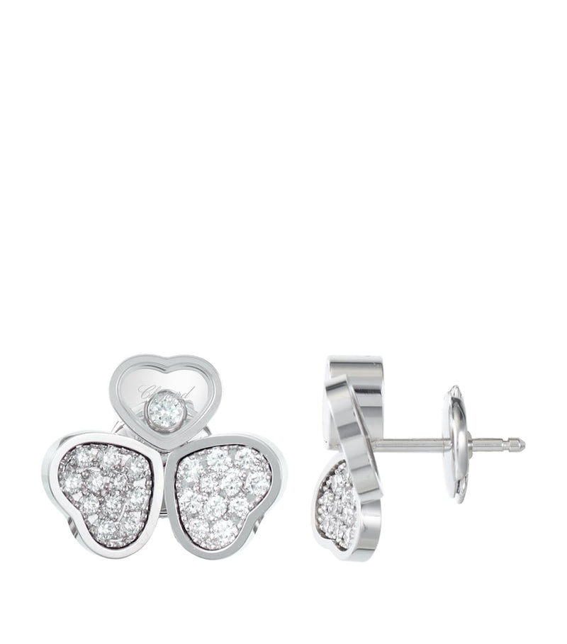 Chopard Happy Hearts white gold diamond earrings (British brand)