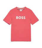 BOSS children's cotton logo T-shirt in sizes 4-16 years - British product