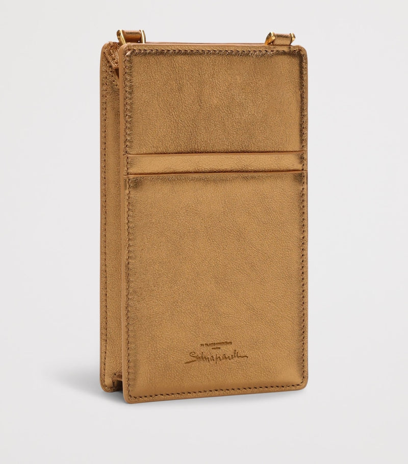 Schiaparelli leather face phone pouch, UK version