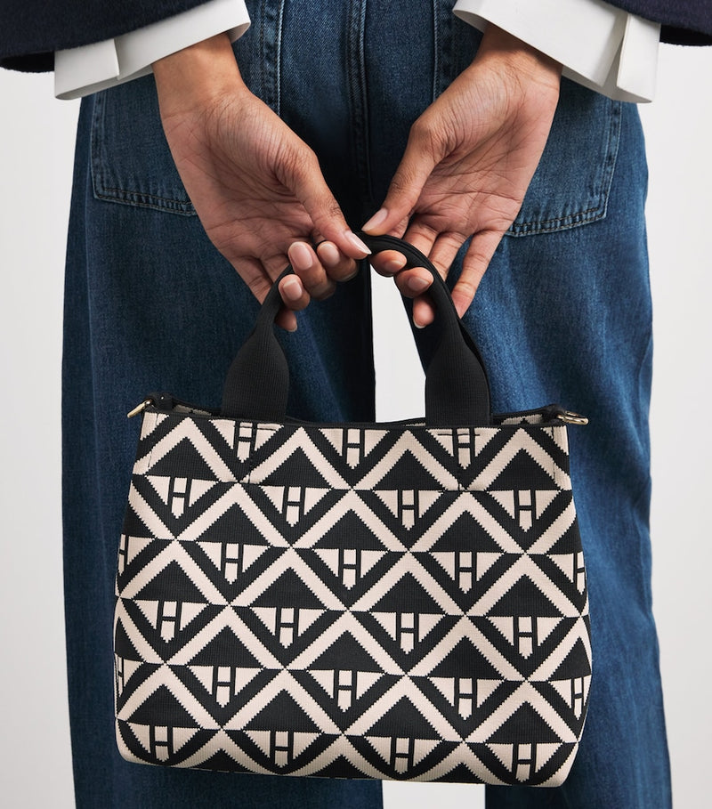 Harrods small geometric tote bag (British brand)