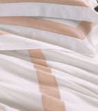 Frette cotton sateen border pillowcase 65cm, imported from the UK