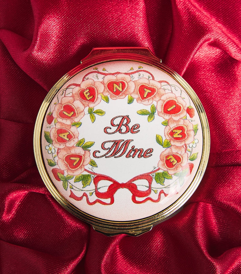 Halcyon Days enamel trinket box Valentine's Day design, UK version