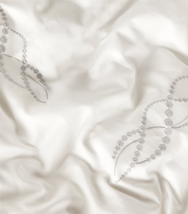 Frette Pearls Super King flat sheet 270cm x 320cm - British product