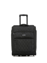 Next Flight Knight Black Mono Quilted Cabin Suitcase 56x45x25cm- Buy online at McGrocer