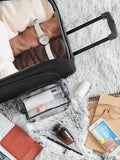 Flight Knight black quilted cabin suitcase 56x45x25cm, imported from the UK