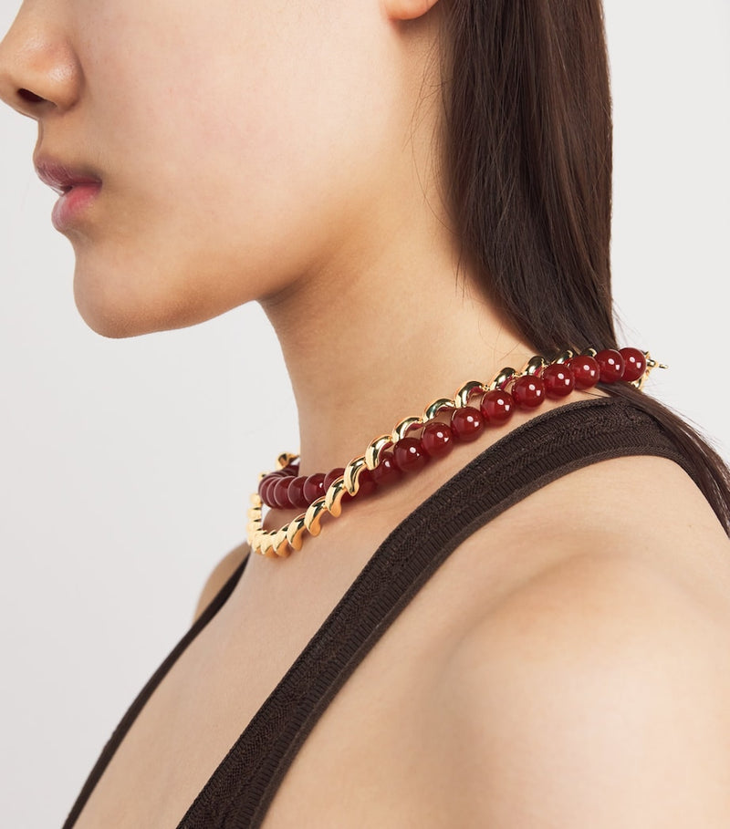 LIÉ STUDIO The Edith gold-plated chain necklace, imported from the UK