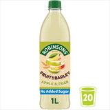 Robinsons Apple & Pear squash no added sugar 1L, imported from the UK