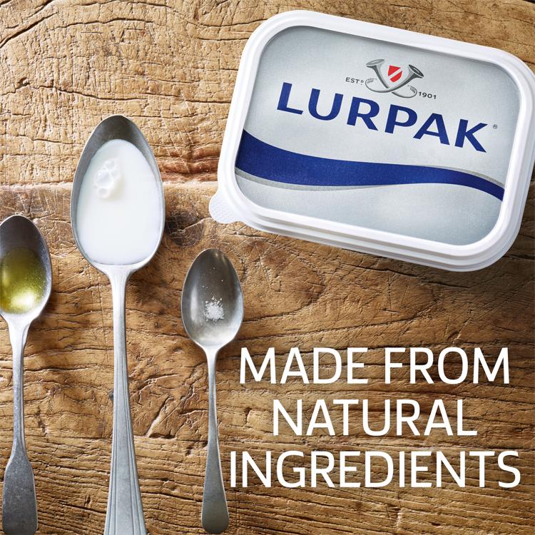 Lurpak slightly salted spreadable butter blend 250g (British brand)