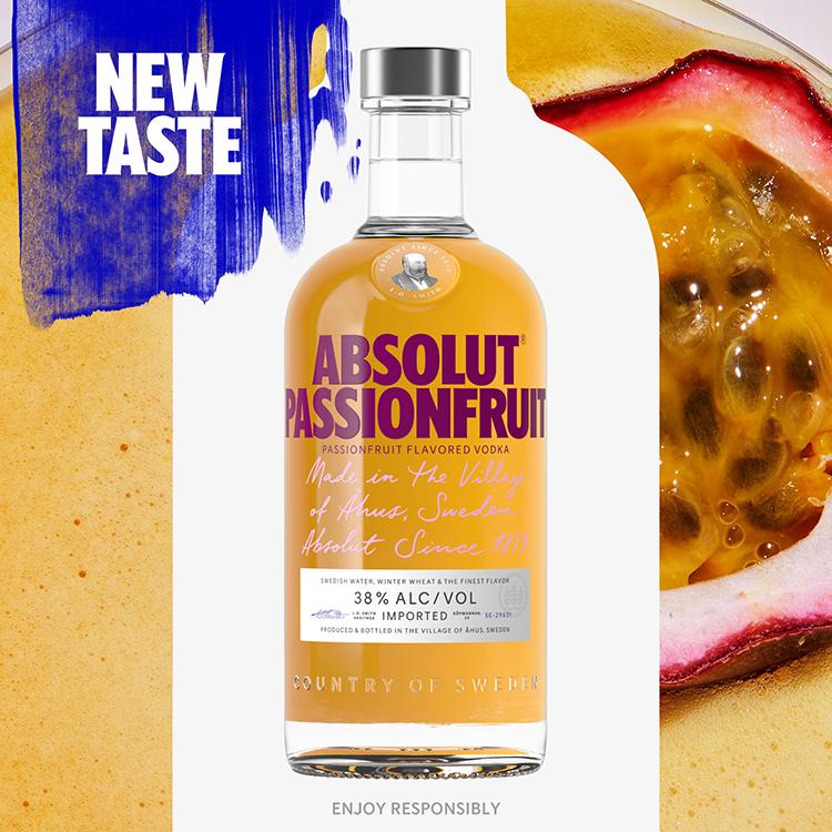 Absolut passionfruit flavoured vodka 70cl - British product