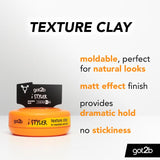 got2b Texture hair styling clay 75ml, imported from the UK
