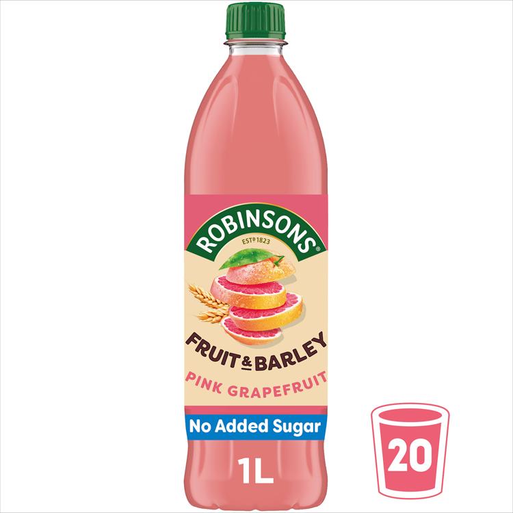 Robinsons pink grapefruit squash 1L, imported from the UK