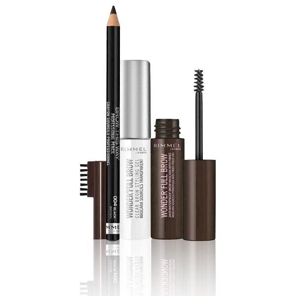 Rimmel eyebrow bundle with pencil and gel makeup, imported from the UK