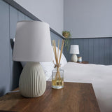 BHS Allium ceramic table lamp pair in cream, UK version