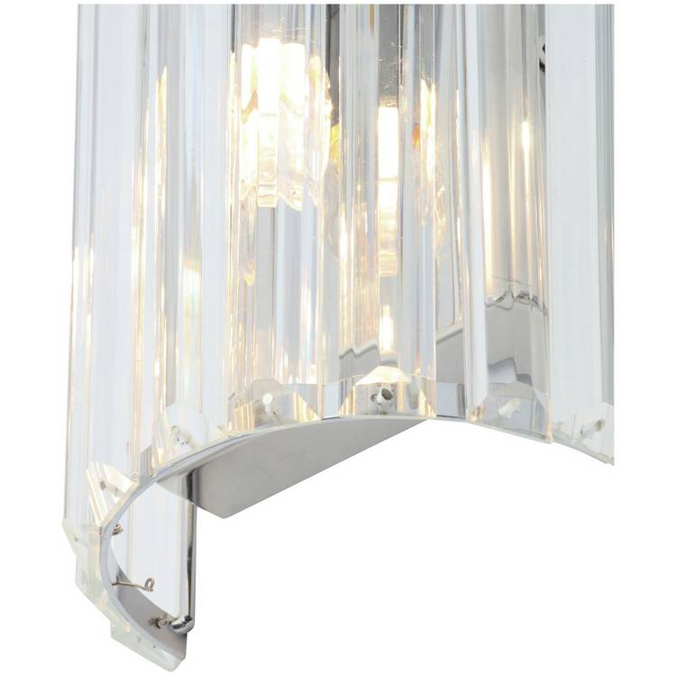 BHS Spa Curv chrome bathroom wall light, UK version