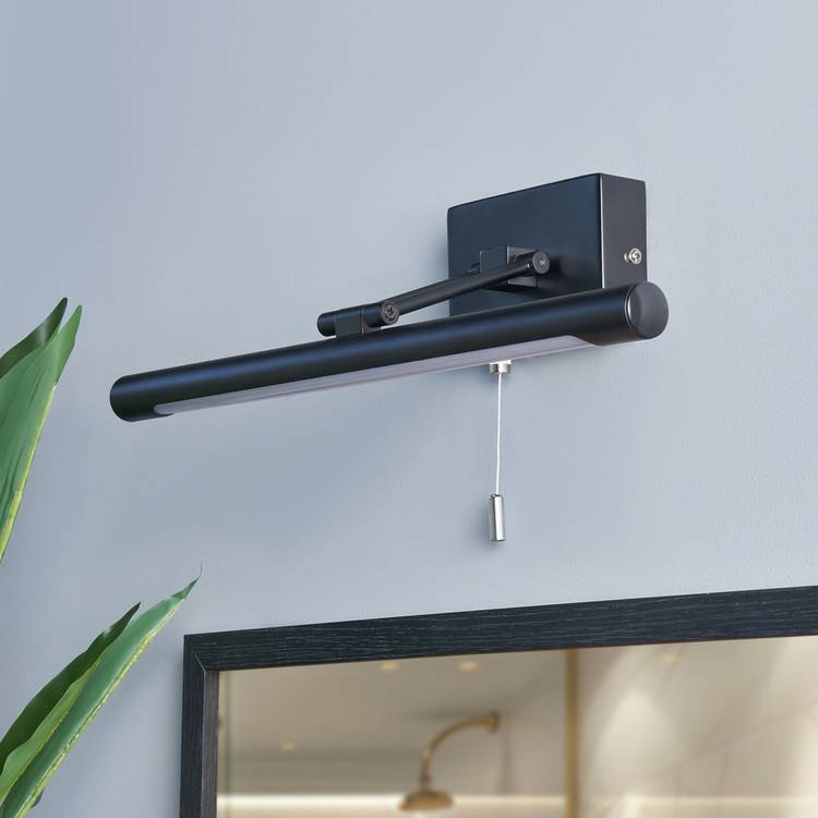 BHS bathroom wall light LED black finish, UK version