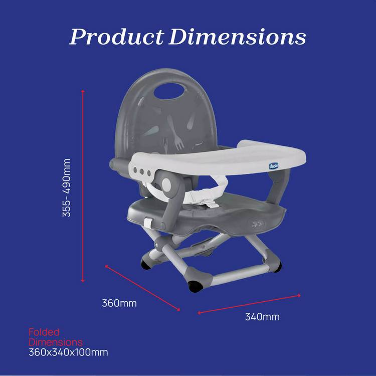 Chicco Pocket Snack booster seat grey (British brand)