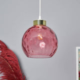 Argos BHS Dexta Dimple Pink Glass Easy Fit Lampshade - 21.5cm- Buy online at McGrocer