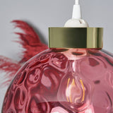 BHS dimple pink glass lampshade 21.5cm, imported from the UK