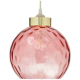BHS dimple pink glass lampshade 21.5cm, imported from the UK