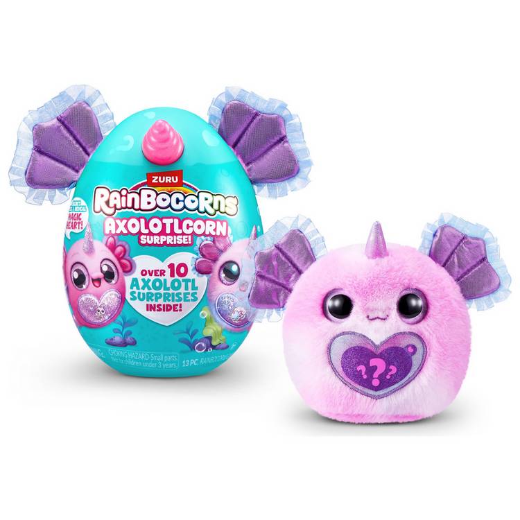 Rainbocorns Axolotlcorn Surprise plush toy, UK version