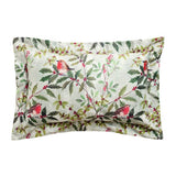 Argos Home velvet cushion sage green robin holly 50x30cm (British brand)