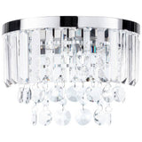 BHS Monroe chrome wall light with glass prisms - British product