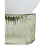 BHS Orbi opal glass table lamp green (British brand)