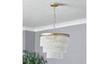 Argos BHS Orta Frosted Glass 5 Light Pendant Light - Brass- Buy online at McGrocer