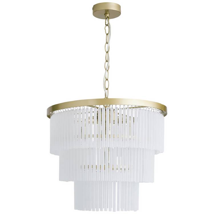 BHS Orta pendant light frosted glass brass, imported from the UK