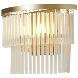 BHS Orta tiered frosted glass wall light in brass, UK version