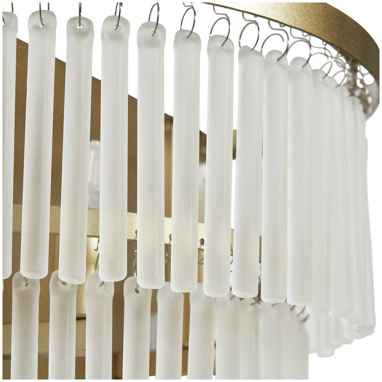BHS Orta tiered frosted glass wall light in brass, UK version