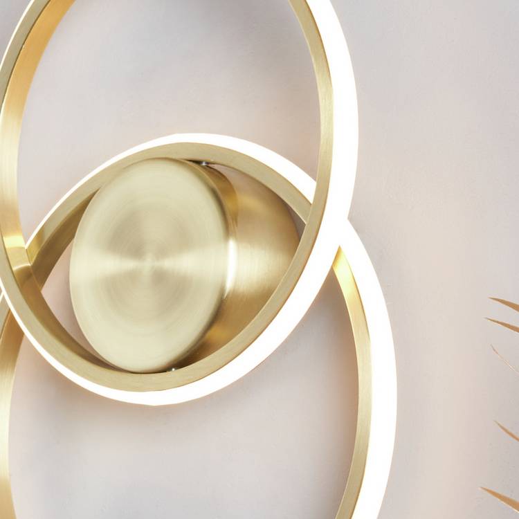 BHS brass LED wall light 29cm, UK version