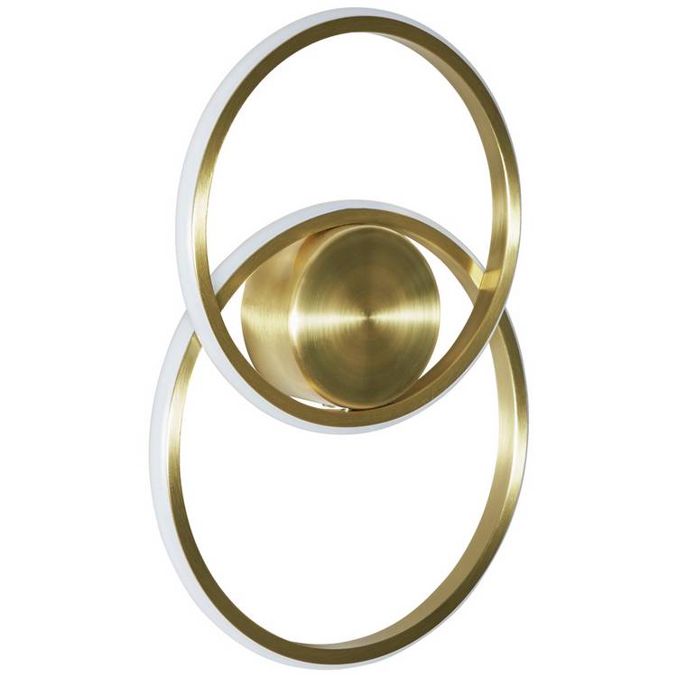 BHS brass LED wall light 29cm, UK version