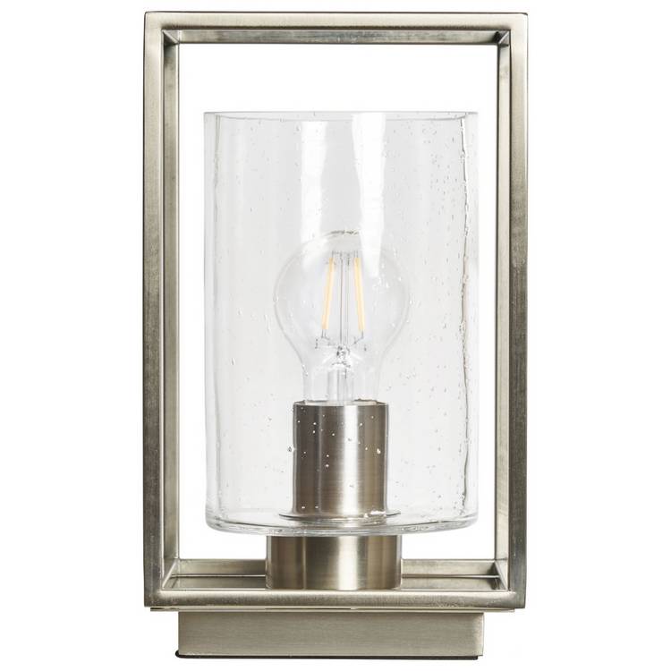 BHS quad cage table lamp satin nickel, imported from the UK
