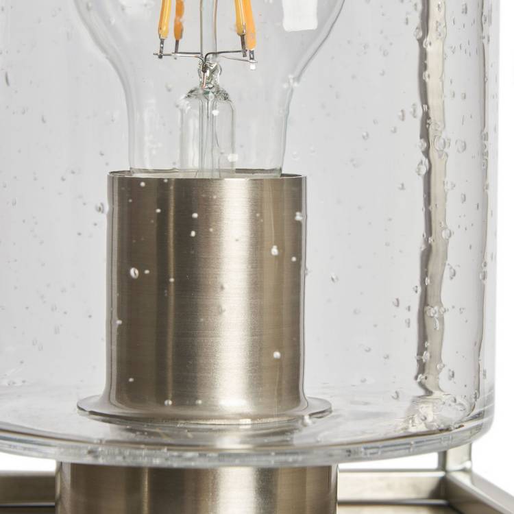 BHS quad cage table lamp satin nickel, imported from the UK