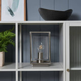 BHS quad cage table lamp satin nickel, imported from the UK