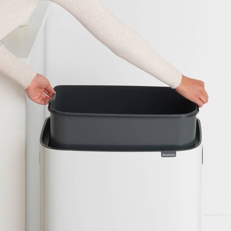 Brabantia 60 litre touch top bin in white (British brand)