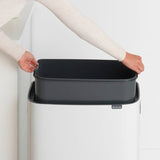 Brabantia 60 litre touch top bin in white (British brand)