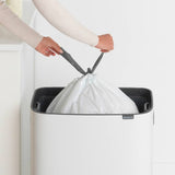 Brabantia 60 litre touch top bin in white (British brand)