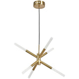 BHS Sputnik brass ceiling light 6 arms, imported from the UK